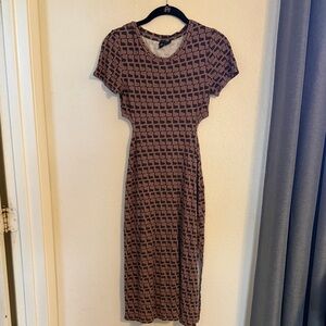 Volcom body hugging dress with side cutouts